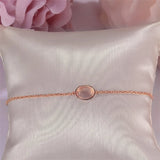 Rose Quartz Sterling Silver Charm Bracelet CCHI023