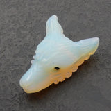 Opalite Wolf Head Pendant for DIY Necklace