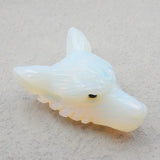 Opalite Wolf Head Pendant for DIY Necklace