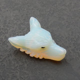 Opalite Wolf Head Pendant for DIY Necklace