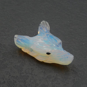 Opalite Wolf Head Pendant for Necklace