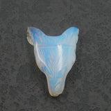 Opalite Wolf Head Pendant for Necklace