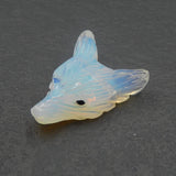 Opalite Wolf Head Pendant for Necklace
