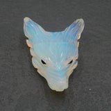 Opalite Wolf Head Pendant for Necklace