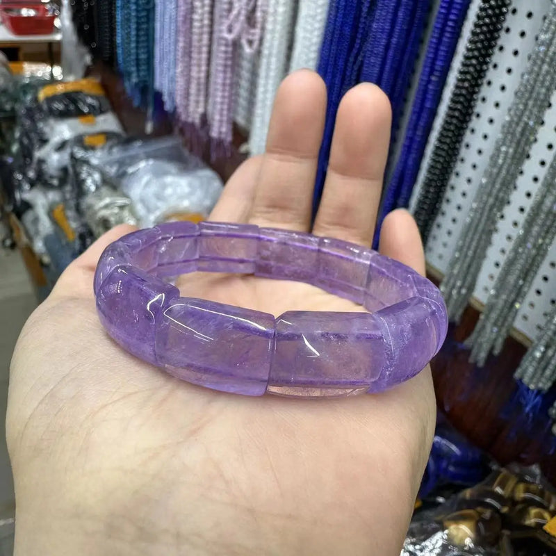 AAA Lavender Purple Jade Bracelet Stone Jewelry Bangle