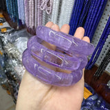 AAA Lavender Purple Jade Bracelet Stone Jewelry Bangle