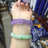 AAA Lavender Purple Jade Bracelet Stone Jewelry Bangle