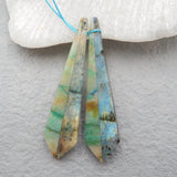 Chrysocolla Labradorite Woman Earring 47x12x55mm