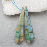 Chrysocolla Labradorite Woman Earring 47x12x55mm
