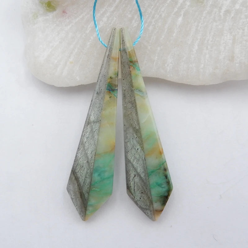 Chrysocolla & Labradorite Woman Earrings