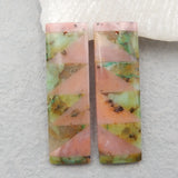 Chrysocolla Pink Opal Woman Earring 45x14x5mm