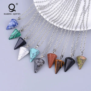 Gemstone Crystal Reiki Chakra Pendant Necklace