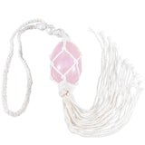 Gemstone Egg-Shaped Hanging Ornament w/ Tassels for Car Home Decor