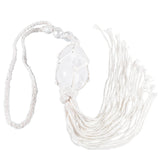 Gemstone Egg-Shaped Hanging Ornament w/ Tassels for Car Home Decor