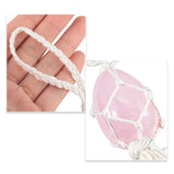 Gemstone Egg-Shaped Hanging Ornament w/ Tassels for Car Home Decor