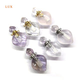Gemstone Oil Diffuser Pendant Necklace Charms Set