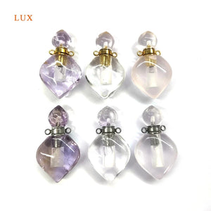 Gemstone Oil Diffuser Pendant Necklace Charms Set