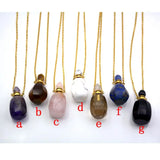 Gemstone Perfume Bottle Necklace