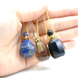 Gemstone Perfume Bottle Necklace