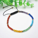 Chakra Hologram Bracelet Natural Gemstone Beads Party Gift