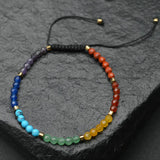 Chakra Hologram Bracelet Natural Gemstone Beads Party Gift