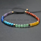 Chakra Hologram Bracelet Natural Gemstone Beads Party Gift