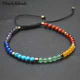 Chakra Hologram Bracelet Natural Gemstone Beads Party Gift