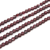 Garnet Beads Faceted Flat Round Rondelle 2-6mm DIY Jewelry Making