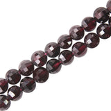 Garnet Beads Faceted Flat Round Rondelle 2-6mm DIY Jewelry Making