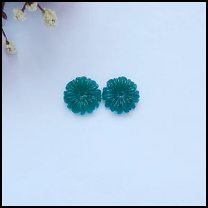 Green Agate Women Earring Bead 16x4mm