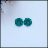 Green Agate Women Earring Bead 16x4mm