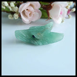 Green Aventurine Wolf Head Pendant for Jewelry Making