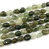 Green Rutilated Quartz 8-10mm Stone Beads DIY Bracelet