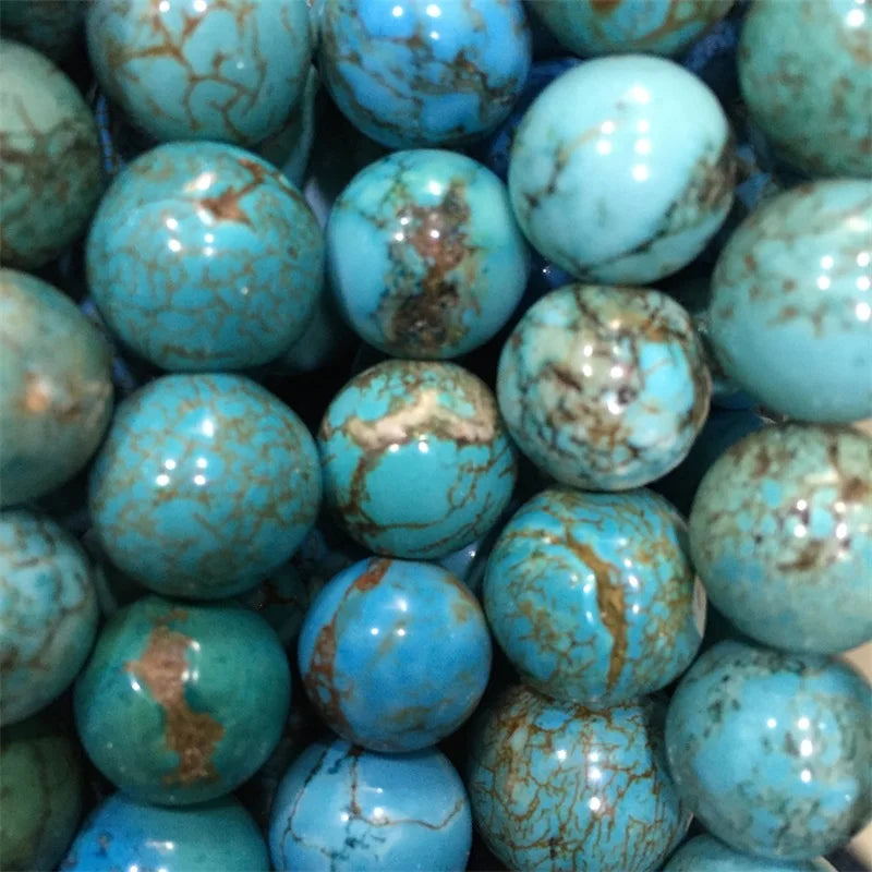 Green Turquoise Stone Beads 4-12MM Bracelet for DIY Jewelry Making