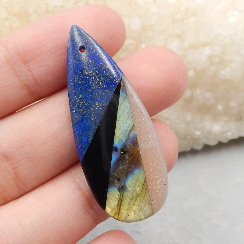 Labradorite-Sun Stone-Lapis Intarsia Woman Popular Jewelry