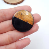 Labradorite Obsidian Gemstone Beads Intarsia Earrings Set