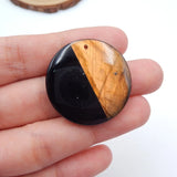 Labradorite Obsidian Gemstone Beads Intarsia Earrings Set