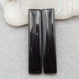 Labradorite and Obsidian Gemstone Intarsia Earrings Set