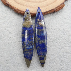 Lapis Lazuli Woman Earrings Bead Fashion Jewelry 49x10x5mm