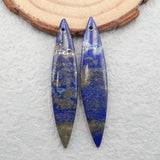 Lapis Lazuli Woman Earrings Bead Fashion Jewelry 49x10x5mm