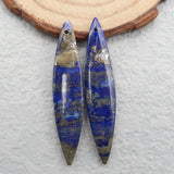 Lapis Lazuli Woman Earrings Bead Fashion Jewelry 49x10x5mm