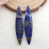 Lapis Lazuli Woman Earrings Bead Fashion Jewelry 49x10x5mm