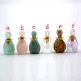 Gemstone Medicine Vial Perfume Bottle Pendant Fluorites Amethyst Necklace