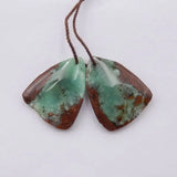 Chrysoprase Nugget Earring Beads 28x22mm