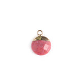 Gemstone Pendants Plated Lapis Agate Charms for Jewelry Making