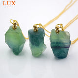 Green Fluorite Perfume Bottle Pendant Essential Oil Diffuser Necklace