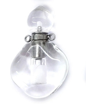 Gemstone Perfume Bottle Pendant Essential Diffuser Necklace