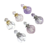 Gemstone Perfume Bottle Pendant Essential Diffuser Necklace