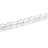 Faceted Round Rock Crystal Clear Quartz Beads Strand 4-16mm