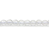 Faceted Round Rock Crystal Clear Quartz Beads Strand 4-16mm